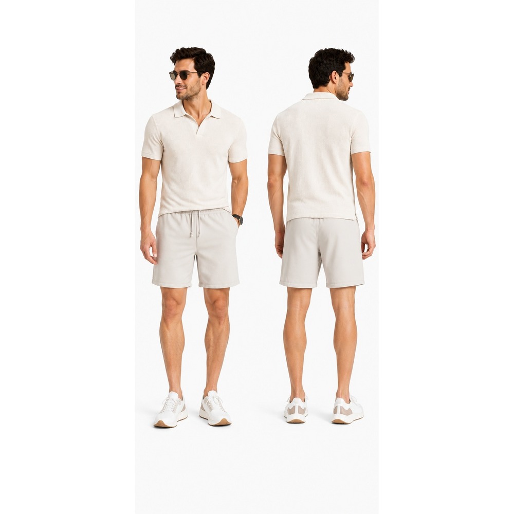 Men's Fleece Jogger Shorts by All in Motion Almond Size S New With Tags